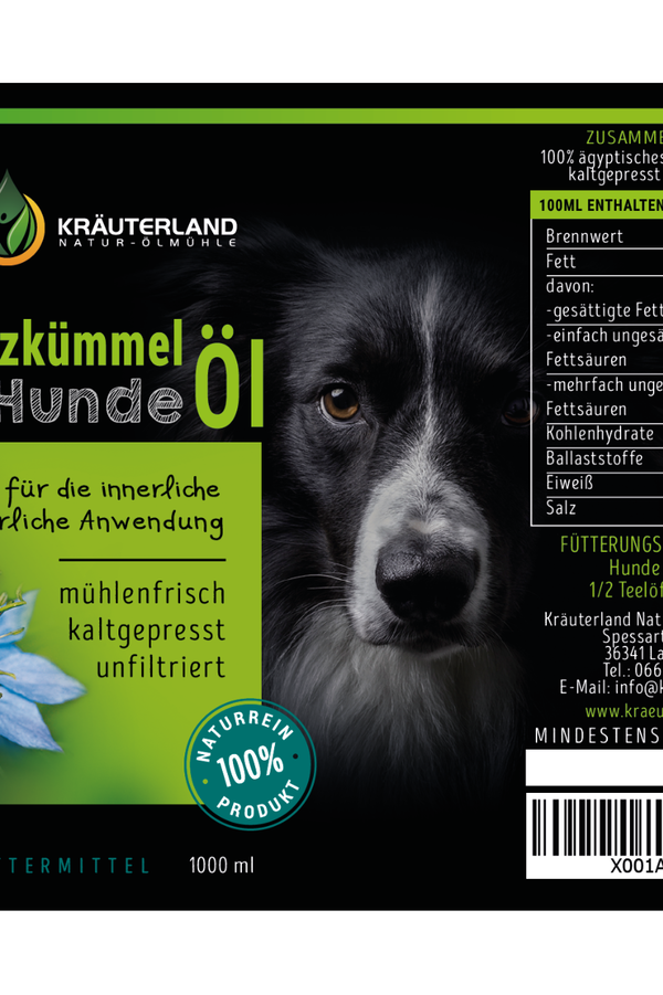 Schwarzkümmelöl für Hunde 1000ml