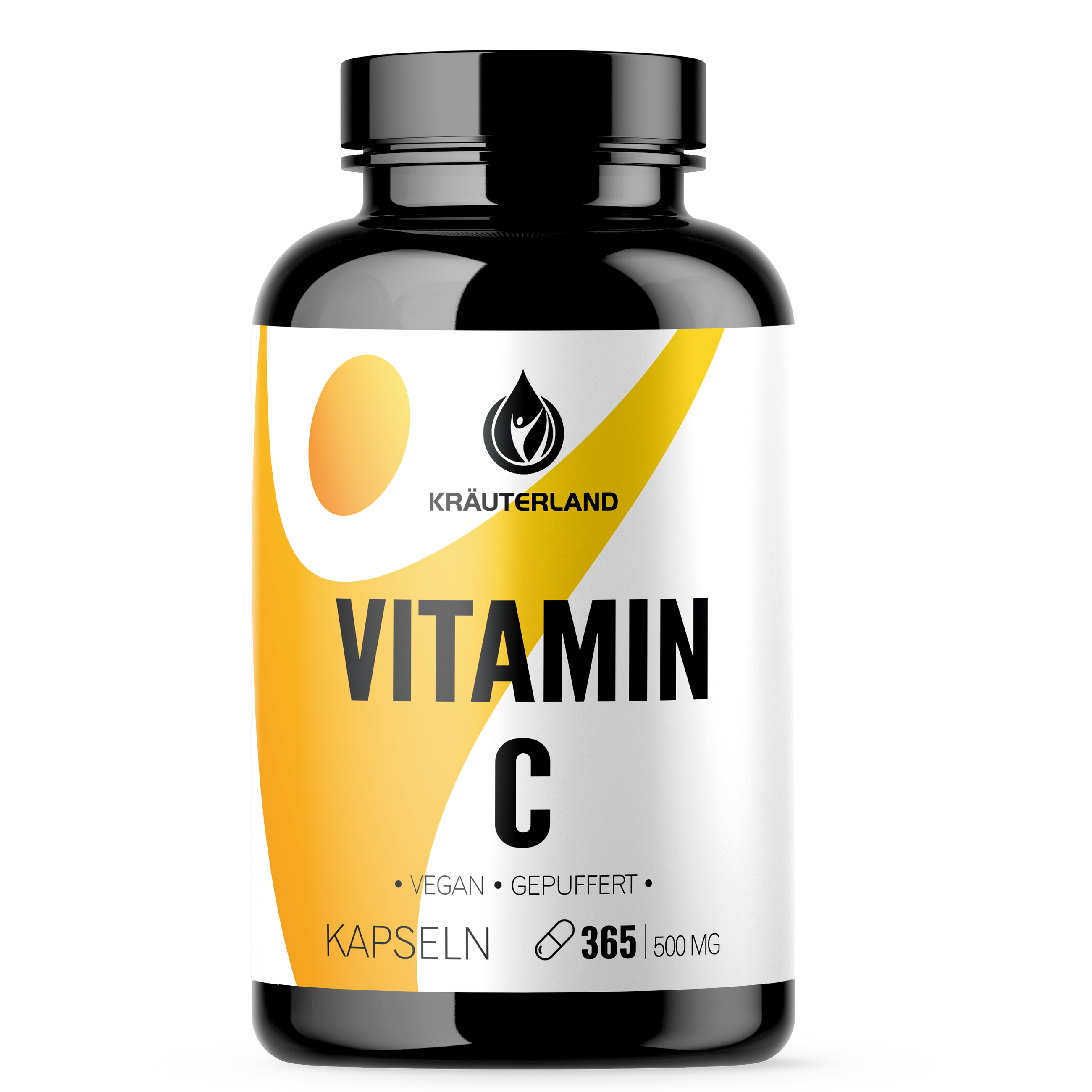 Vitamin C Kapseln von Kräuterland vegan gepuffert 500 mg mit 365 Kapseln