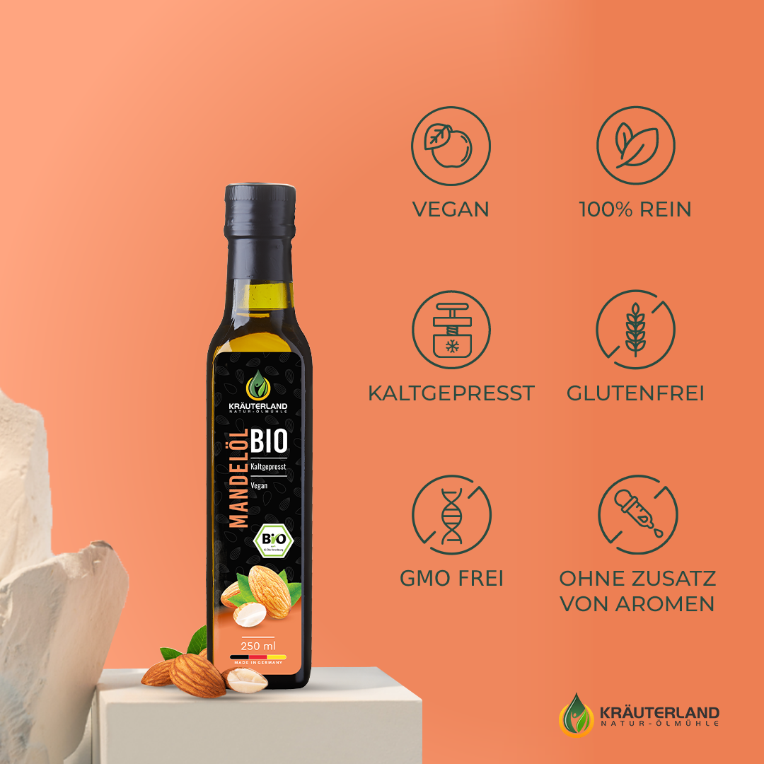 Bio Mandelöl 250 ml Qualitätsmerkmale Bio Mandelöl 250 ml Qualitätsmerkmale