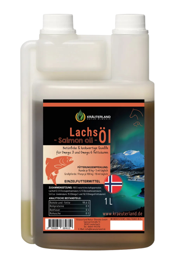 Lachsöl für Hunde & Katzen 1L
