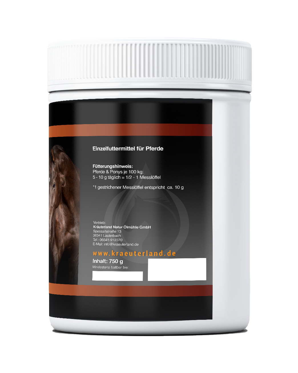 Seitenansicht von Hagebuttenpulver für Pferde 1 kg mit Herstellerangaben Seitenansicht von Hagebuttenpulver für Pferde 1 kg mit Herstellerangaben