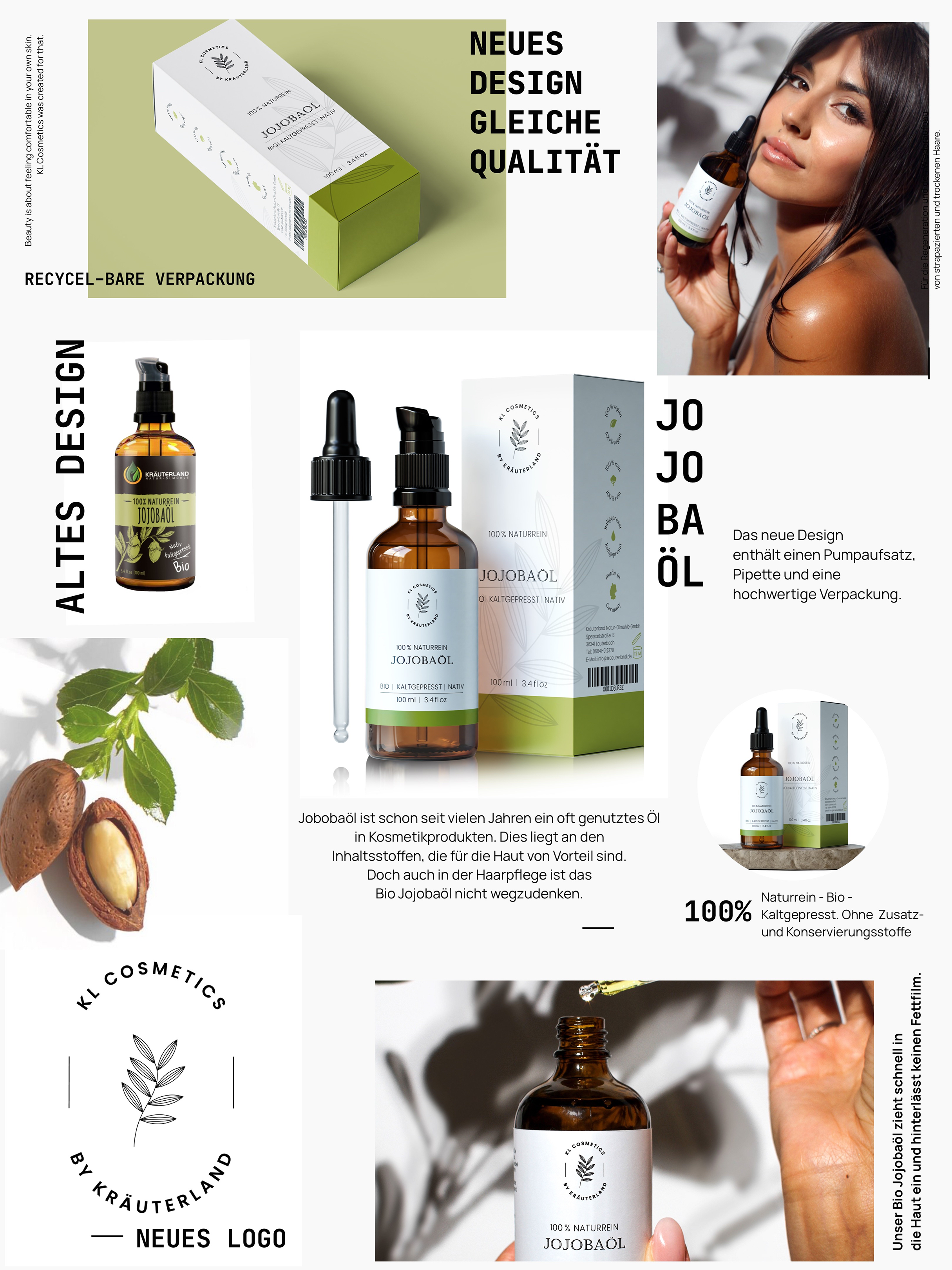 Neues Design für Jojoba Hautöl Box