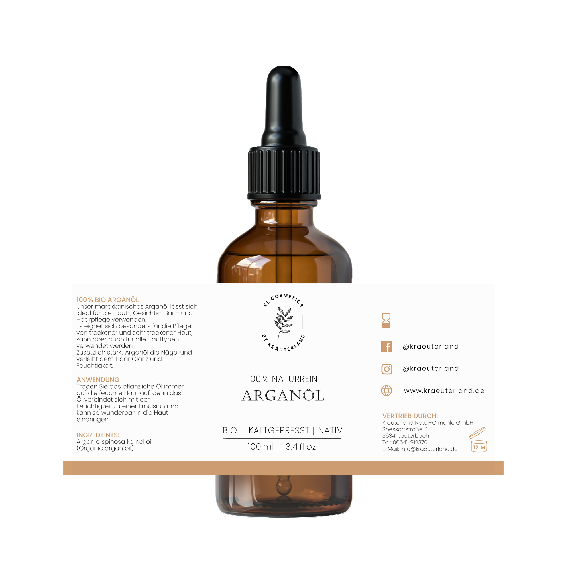 Argan Hautöl Etikett Argan Hautöl Etikett