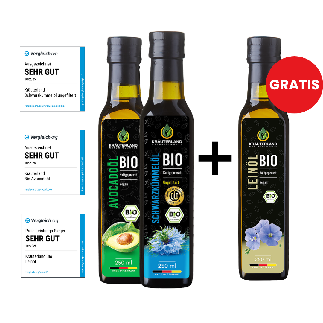 Auszeichnungs-Set Natur – mit ungefiltertem Bio Schwarzkümmelöl