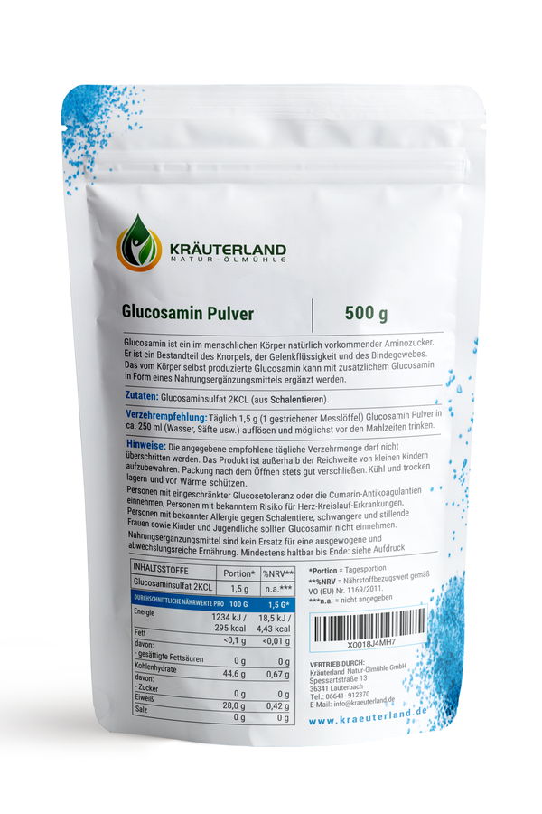 Glucosaminsulfat 2KCL Pulver 500g