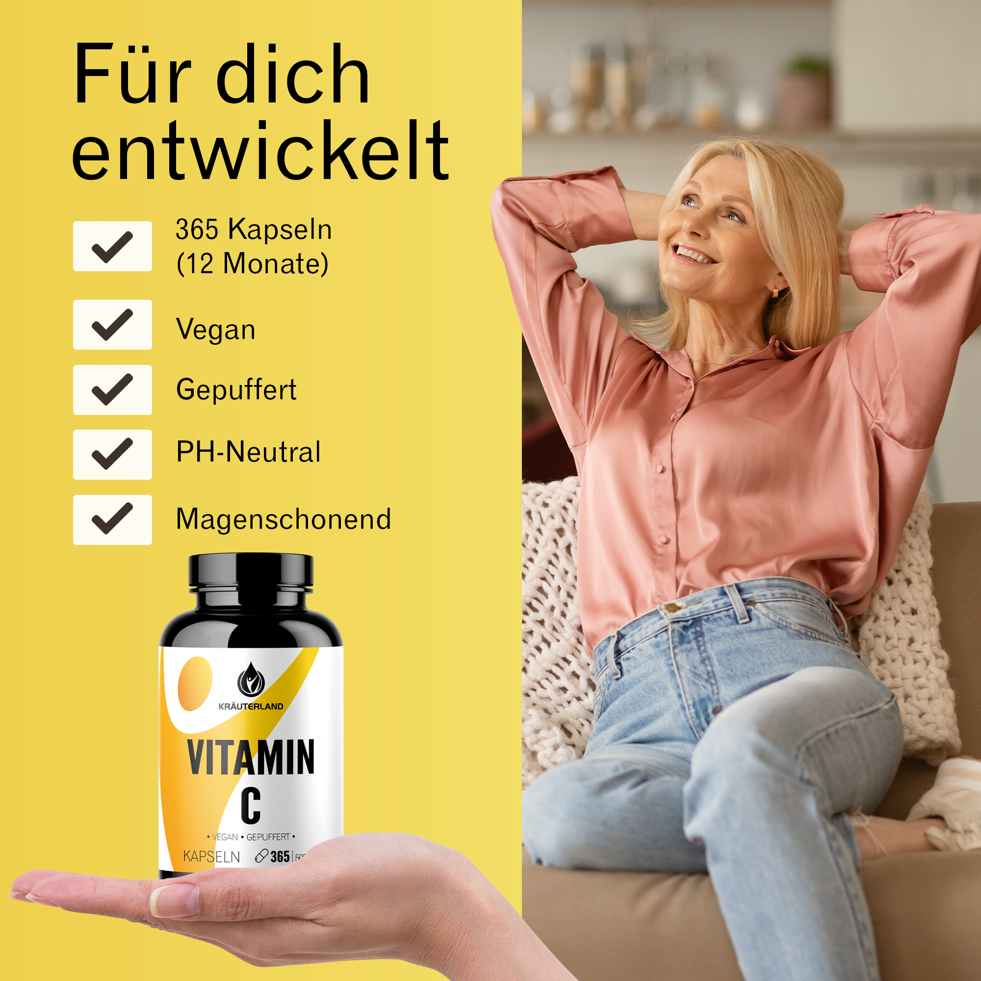Vitamin C Kapseln 365 für dich entwickelt