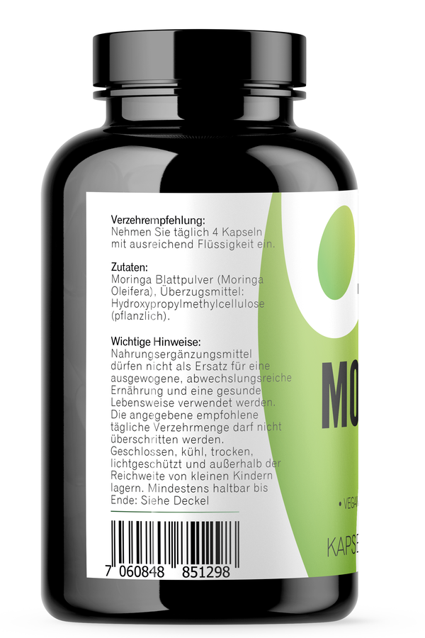 Moringa Kapseln, vegan 360 Stück