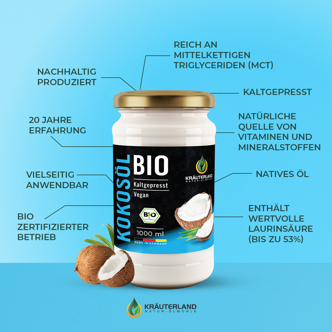Bio Kokosöl 1000 ml Vorteile Bio Kokosöl 1000 ml Vorteile