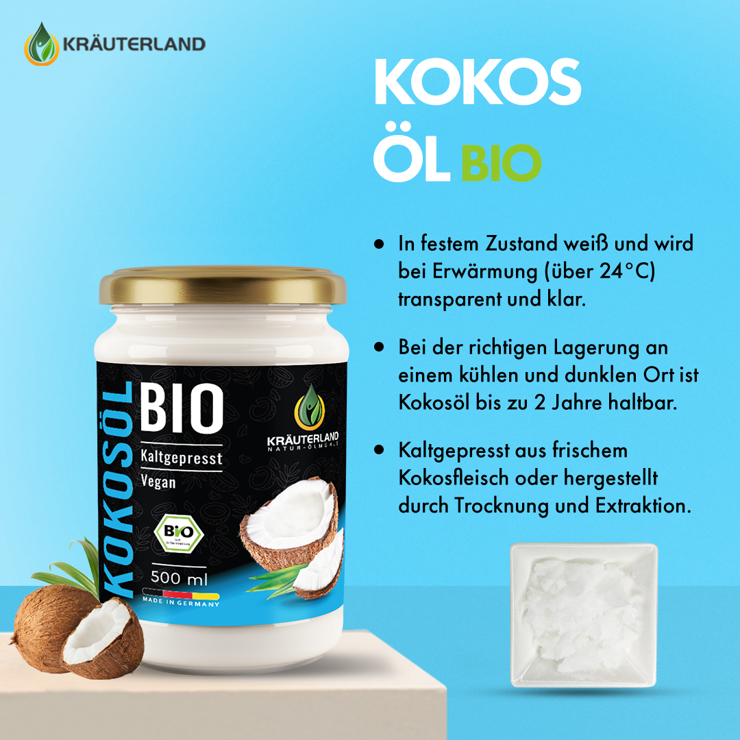 Bio Kokosl 500 ml - Nativ & Kaltgepresst Bio Kokosl 500 ml - Nativ & Kaltgepresst
