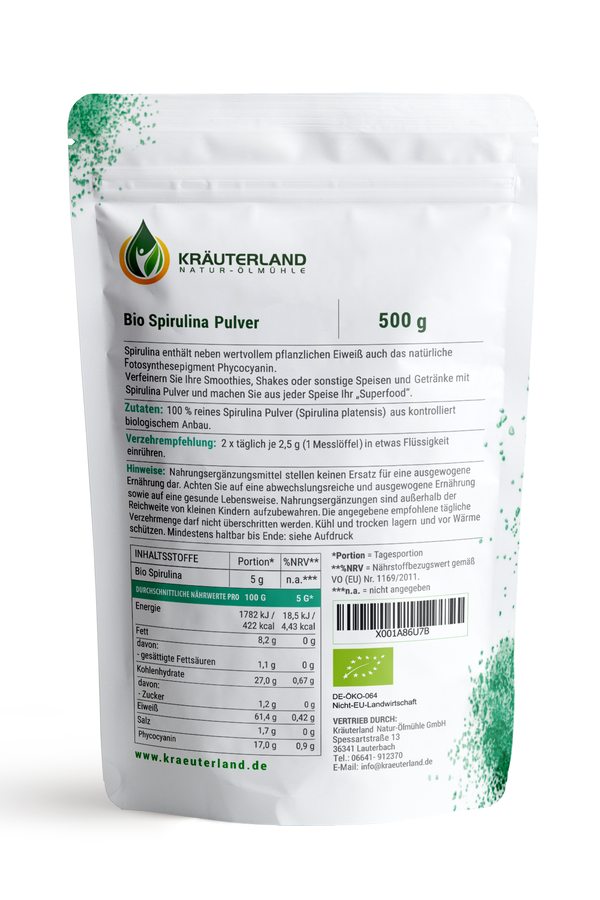 Bio Spirulina Pulver 500g