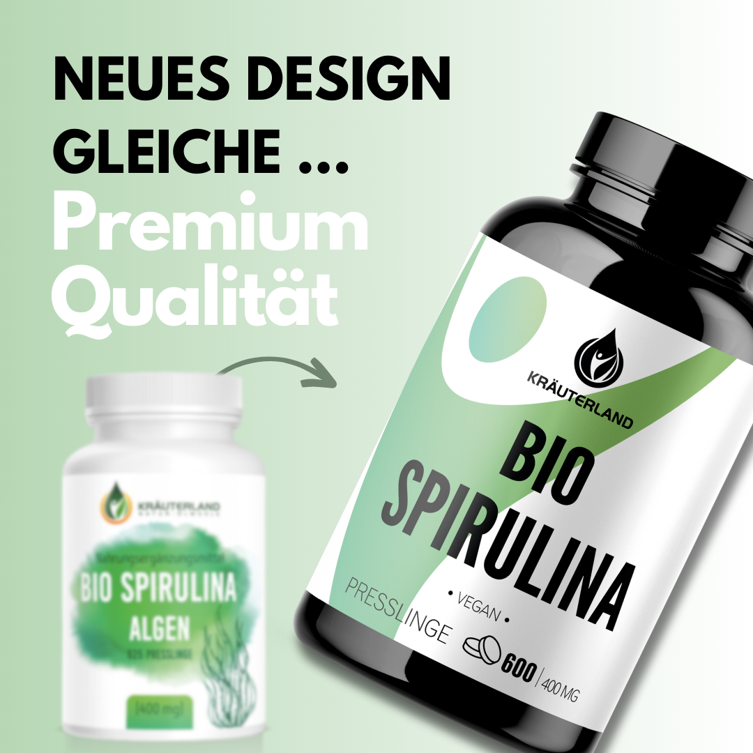 Bio-Spirulina-Alt-Neu Bio Spirulina Tabletten - 600 Presslinge - vegan