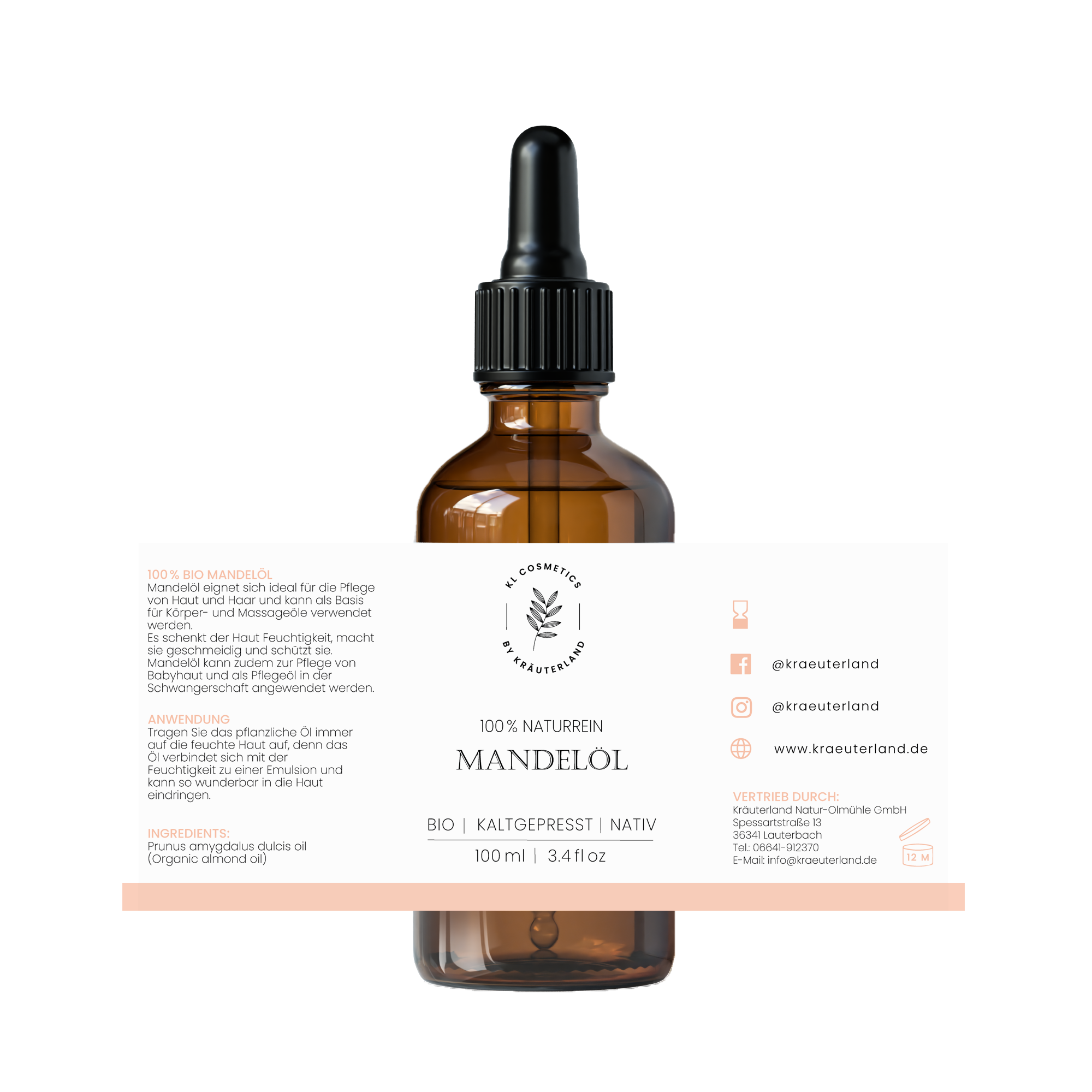 Mandel-Hautöl-Etikett