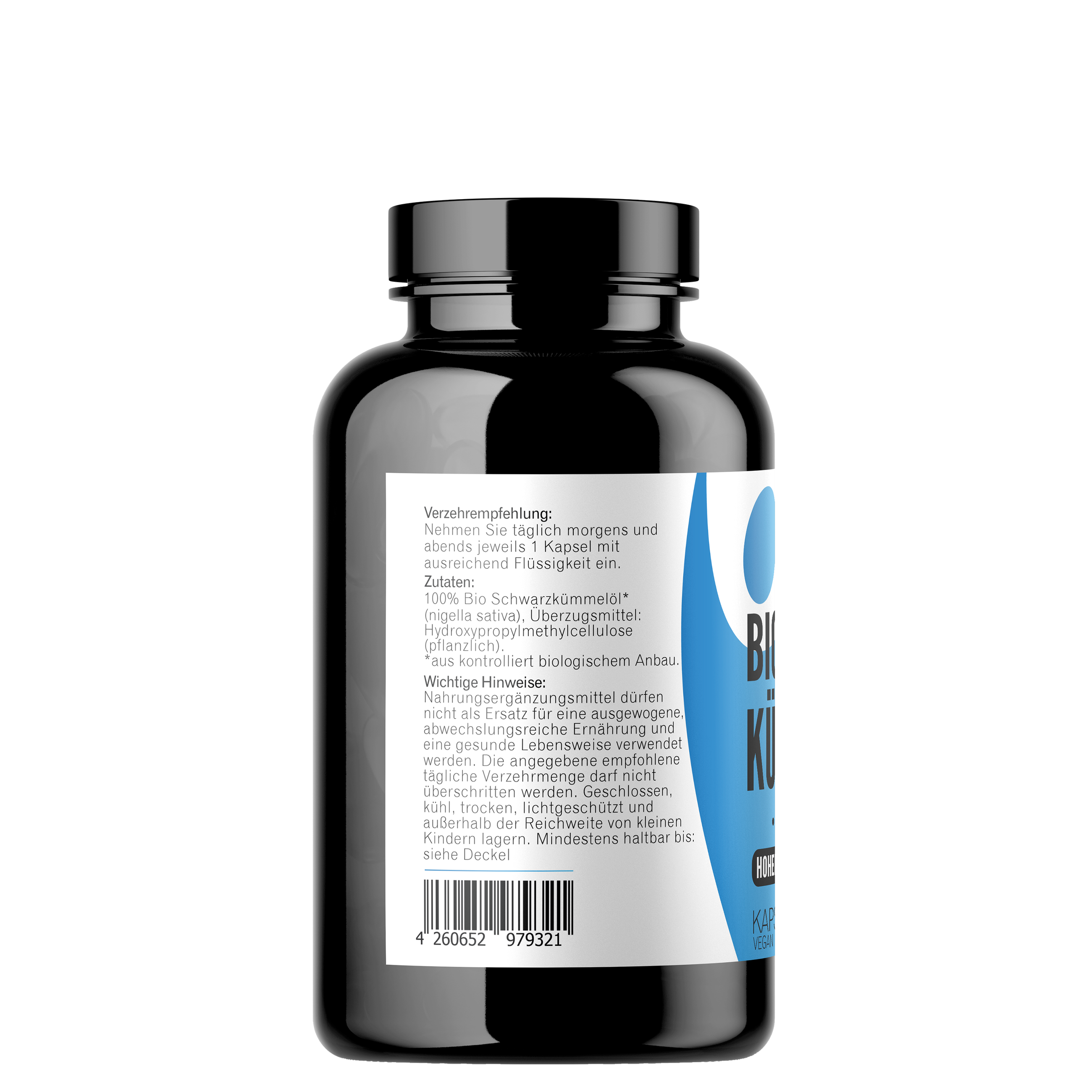 Bio Schwarzkümmelöl Kapseln ungefiltert - 180 Stück Bio Schwarzkümmelöl Kapseln ungefiltert - 180 Stück