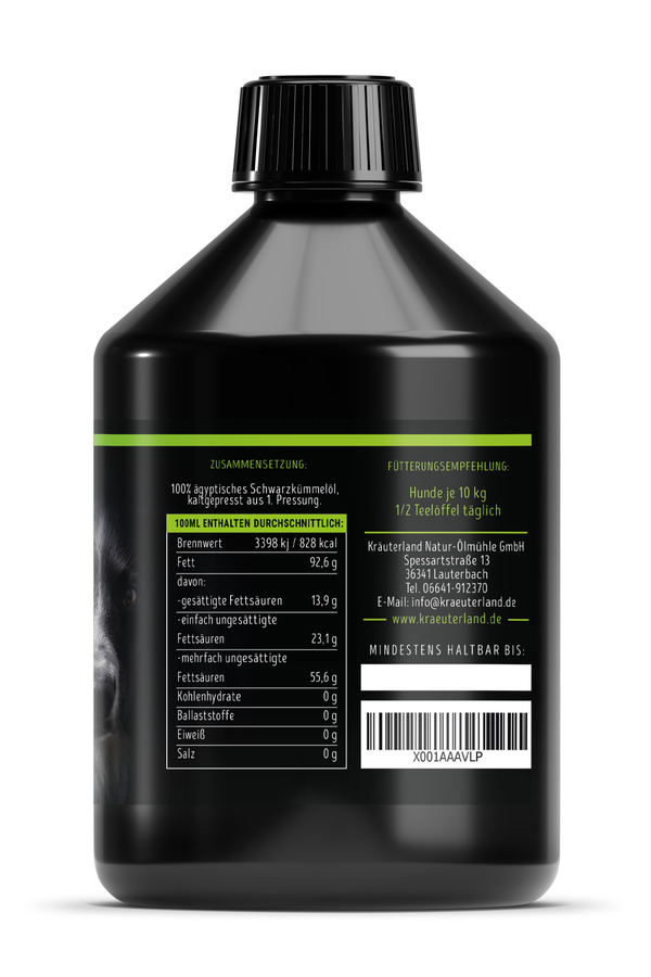 Schwarzkümmelöl für Hunde 500ml