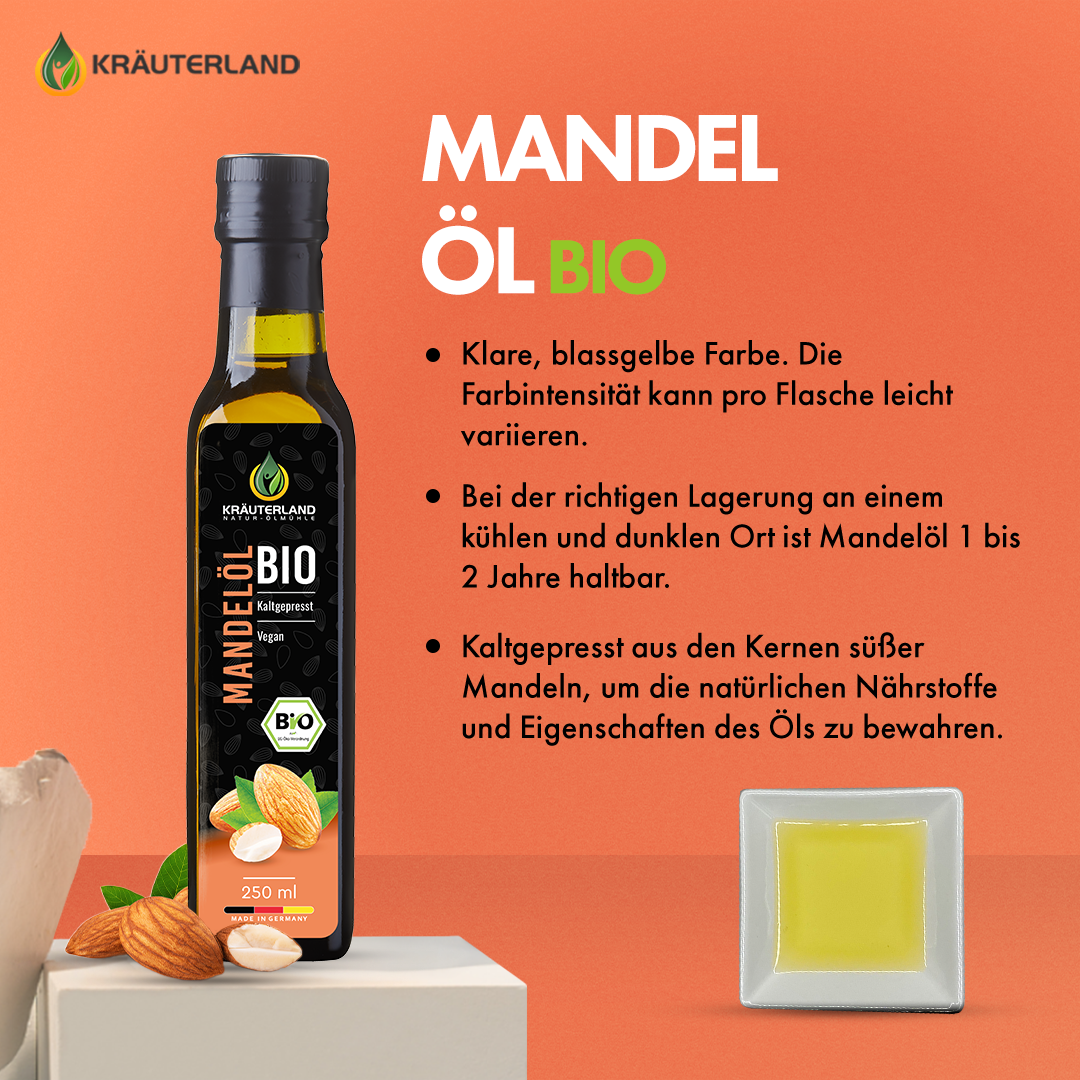 Bio Mandelöl 250 ml Erklärung Bio Mandelöl 250 ml Erklärung