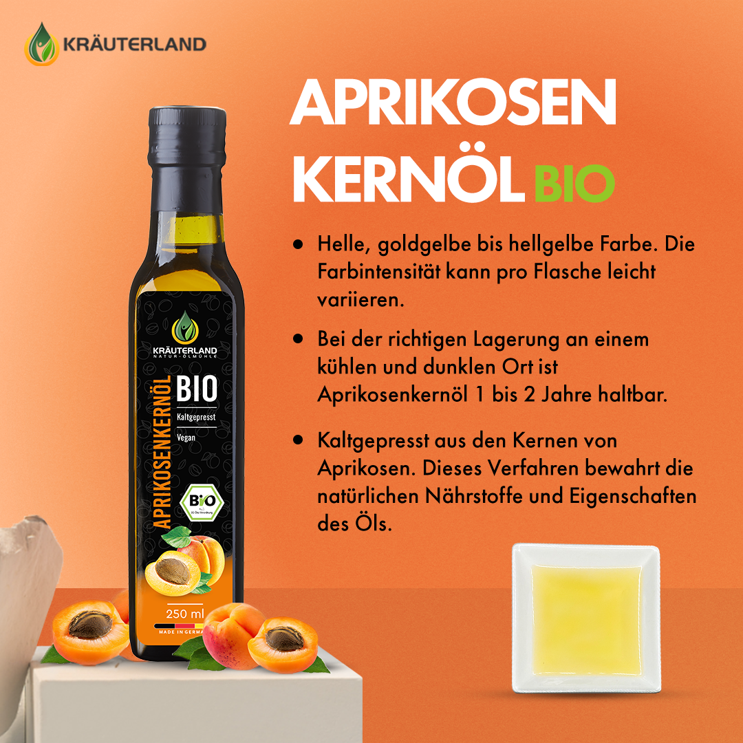 Bio Aprikosenkernöl 250 ml Erklärung Bio Aprikosenkernöl 250 ml Erklärung