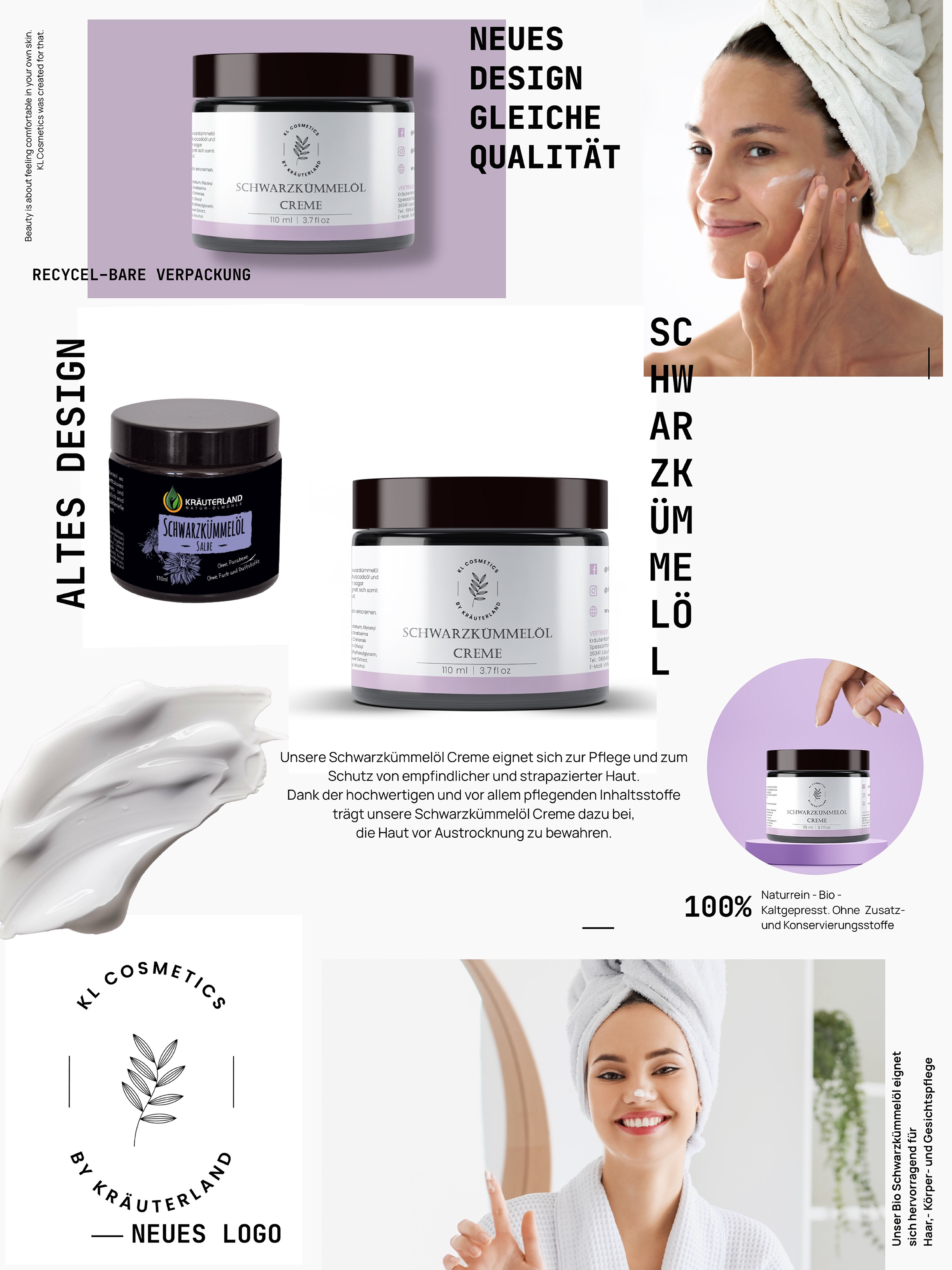Neues Design für Schwarzkümmelöl Creme Neues Design für Schwarzkümmelöl Creme