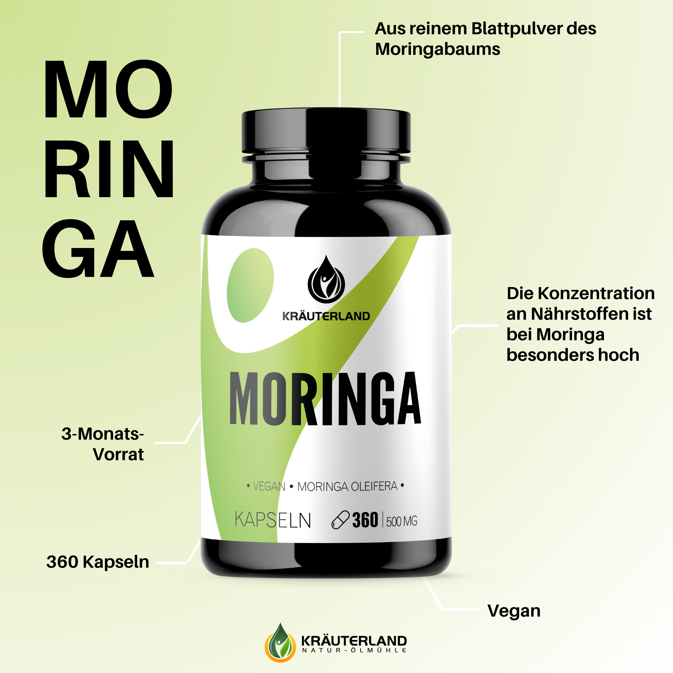Moringa Kapseln 360 Stück Eigenschaften