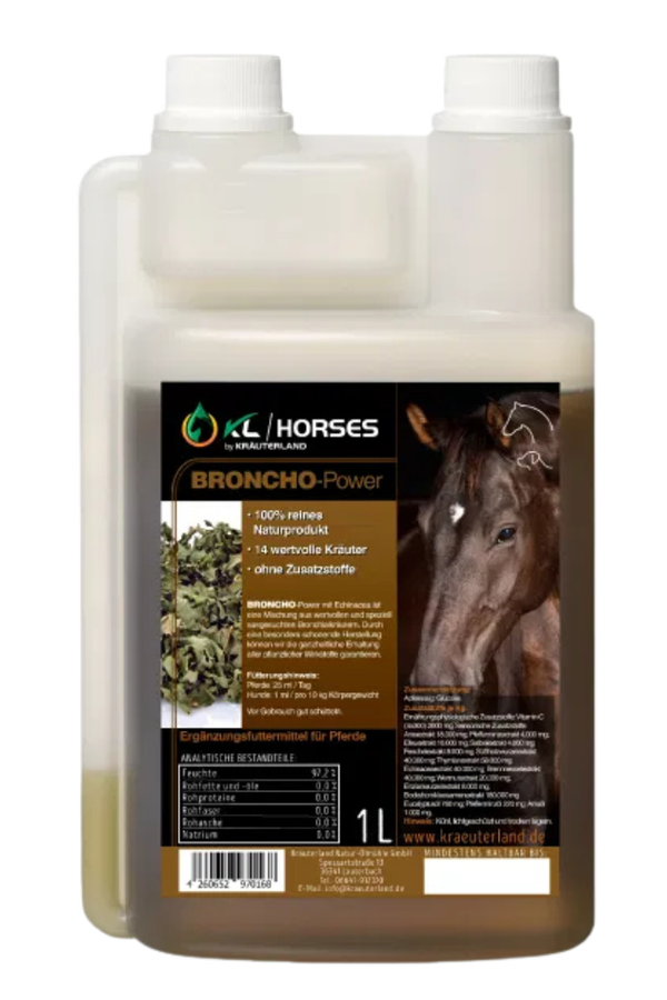 Broncho Power Liquid 1 Liter für Pferde Broncho Power Liquid 1 Liter für Pferde