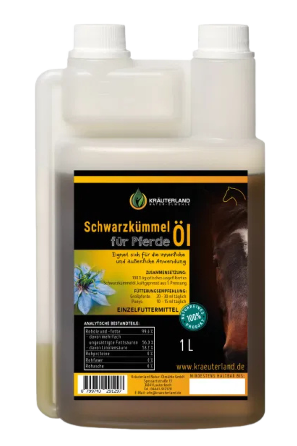 Schwarzkümmelöl für Pferde 1000 ml Schwarzkümmelöl für Pferde 1000 ml