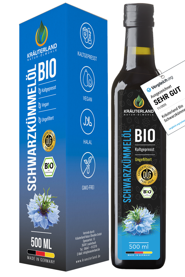 Bio Schwarzkümmelöl ungefiltert 500ml Bio Schwarzkümmelöl ungefiltert 500ml