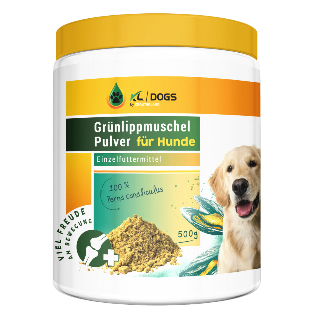 gruenlippmuschpulver-500g-hunde-dose-front Grünlippmuschelpulver für Hunde 500g