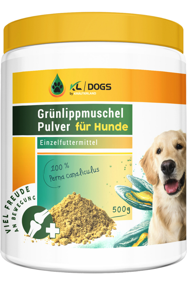 gruenlippmuschpulver-500g-hunde-dose-front Grünlippmuschelpulver für Hunde 500g