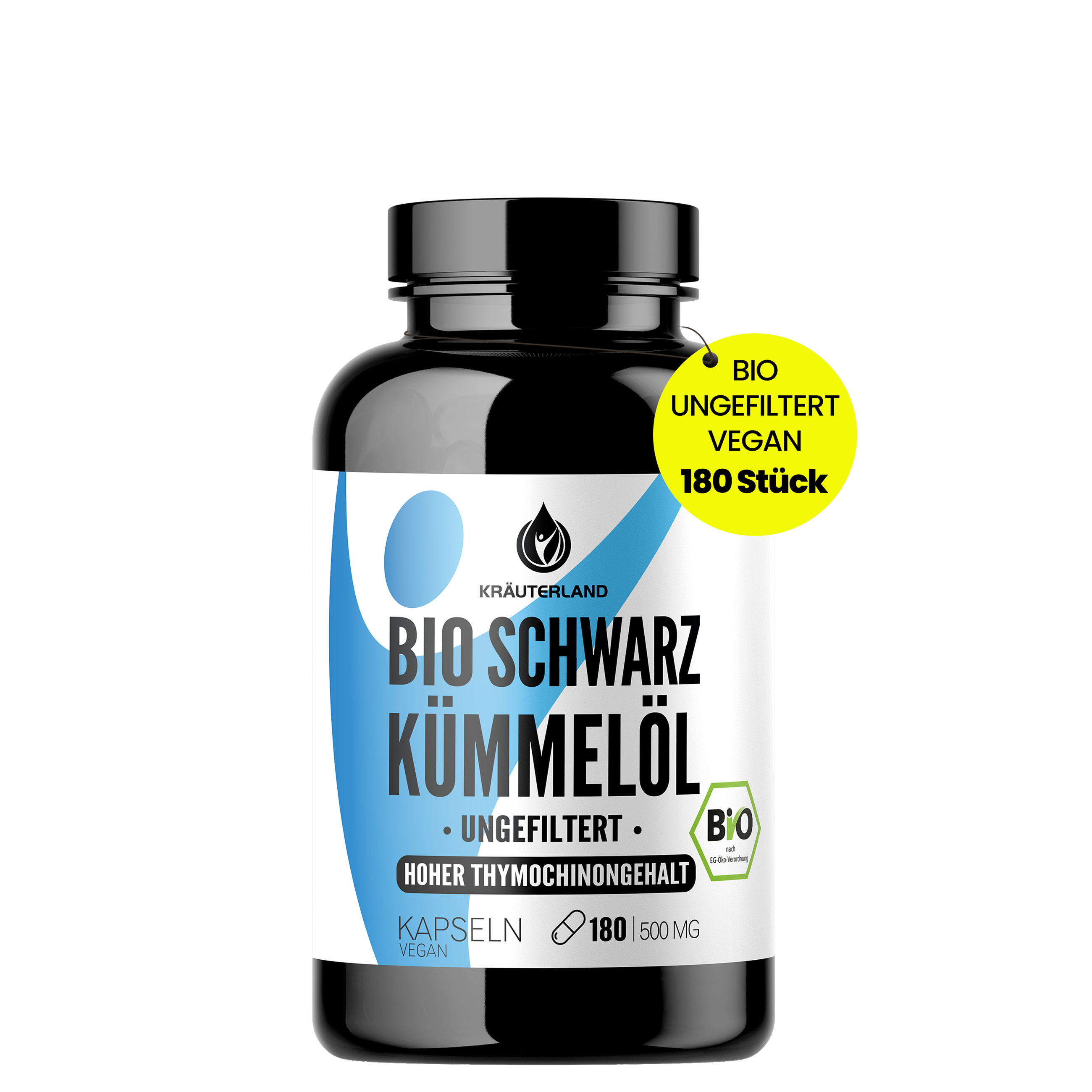 Bio Schwarzkümmelöl Kapseln ungefiltert - 180 Stück