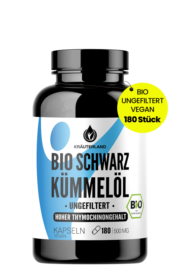 Bio Schwarzkümmelöl Kapseln ungefiltert - 180 Stück
