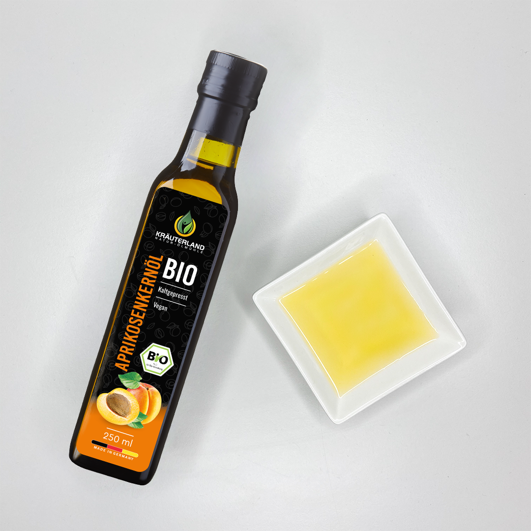 Bio Aprikosenkernöl 250 ml Produktabbildung Bio Aprikosenkernöl 250 ml Produktabbildung