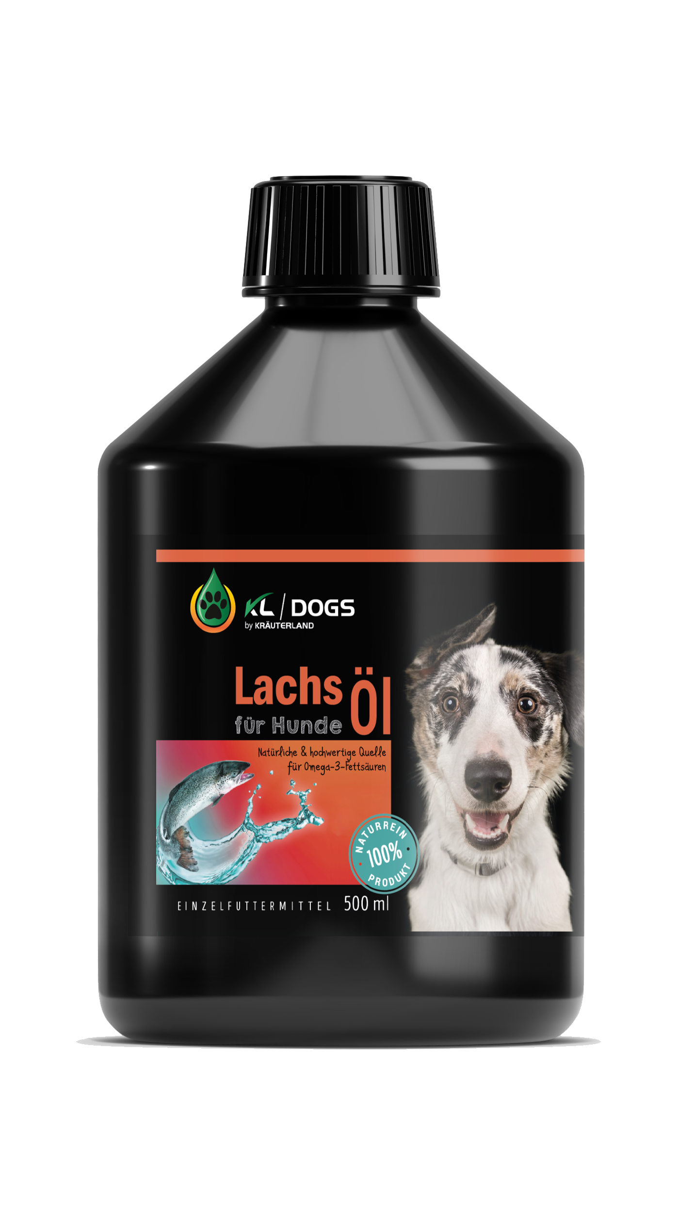 Lachsöl Flasche für Hunde
