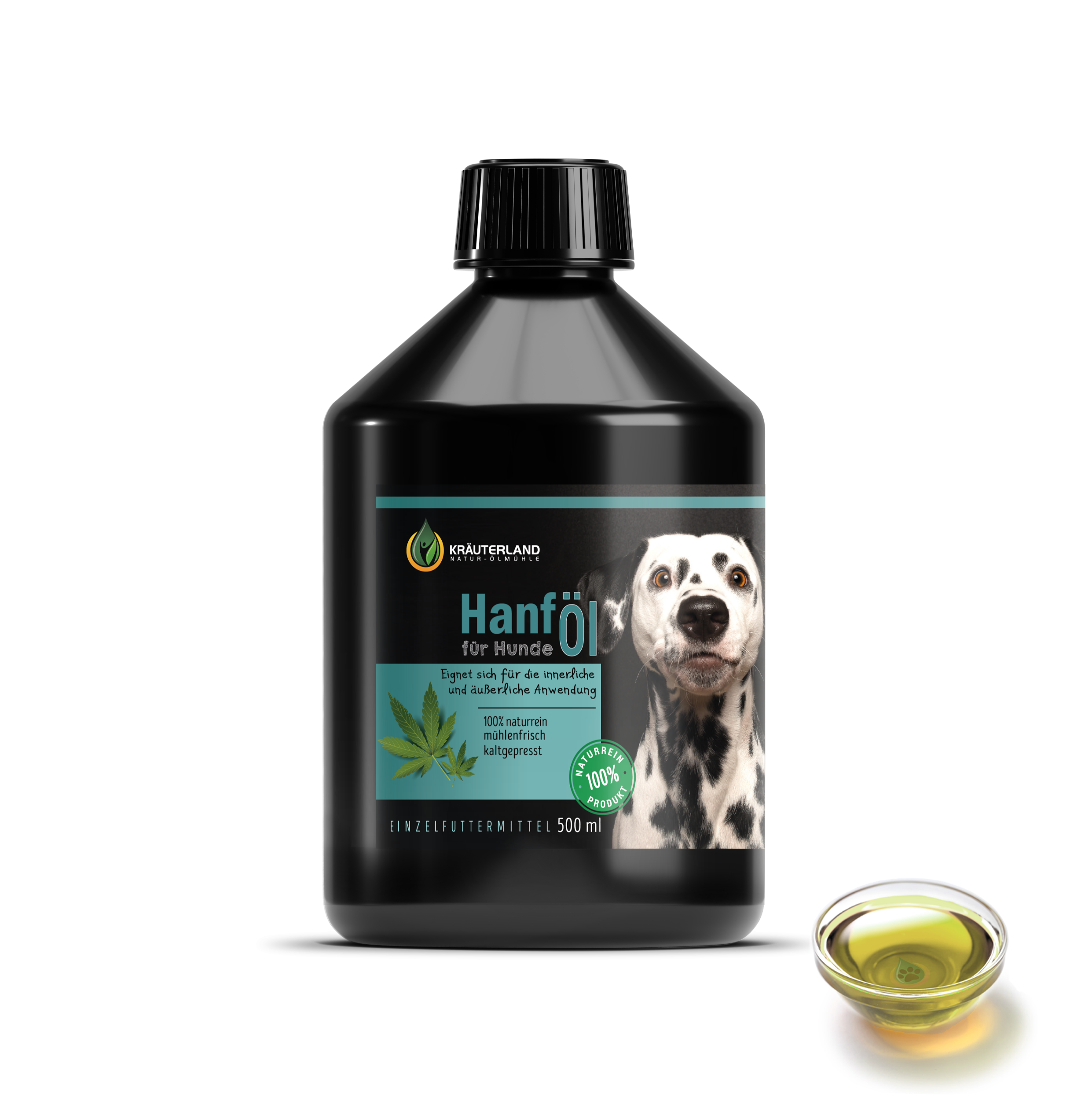 Hanföl für Hunde mit Schale Hanföl für Hunde mit Schale