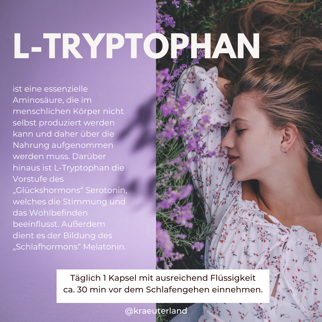 Verzehrempfehlung für L-Tryptophan Kapseln Verzehrempfehlung für L-Tryptophan Kapseln