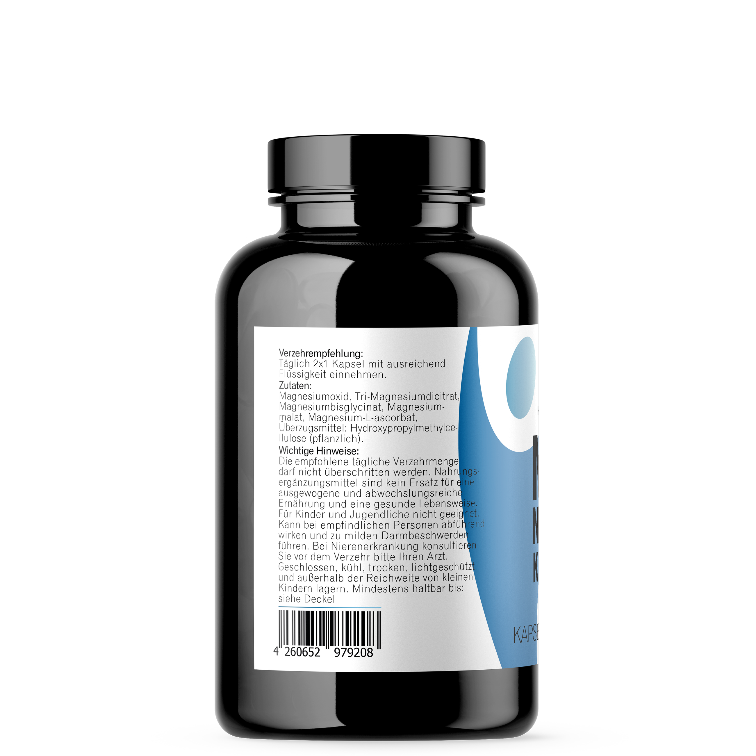 Magnesium Komplex – 5 Magnesiumformen & 400 mg elementares Magnesium Magnesium Komplex mit 5 Magnesiumformen und 400 mg elementarem Magnesium