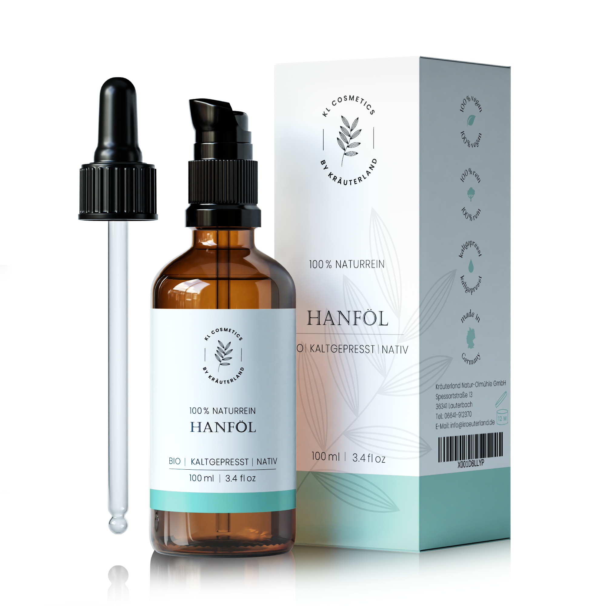 Hanf Hautöl Pipette mit Box Hanf Hautöl Pipette mit Box
