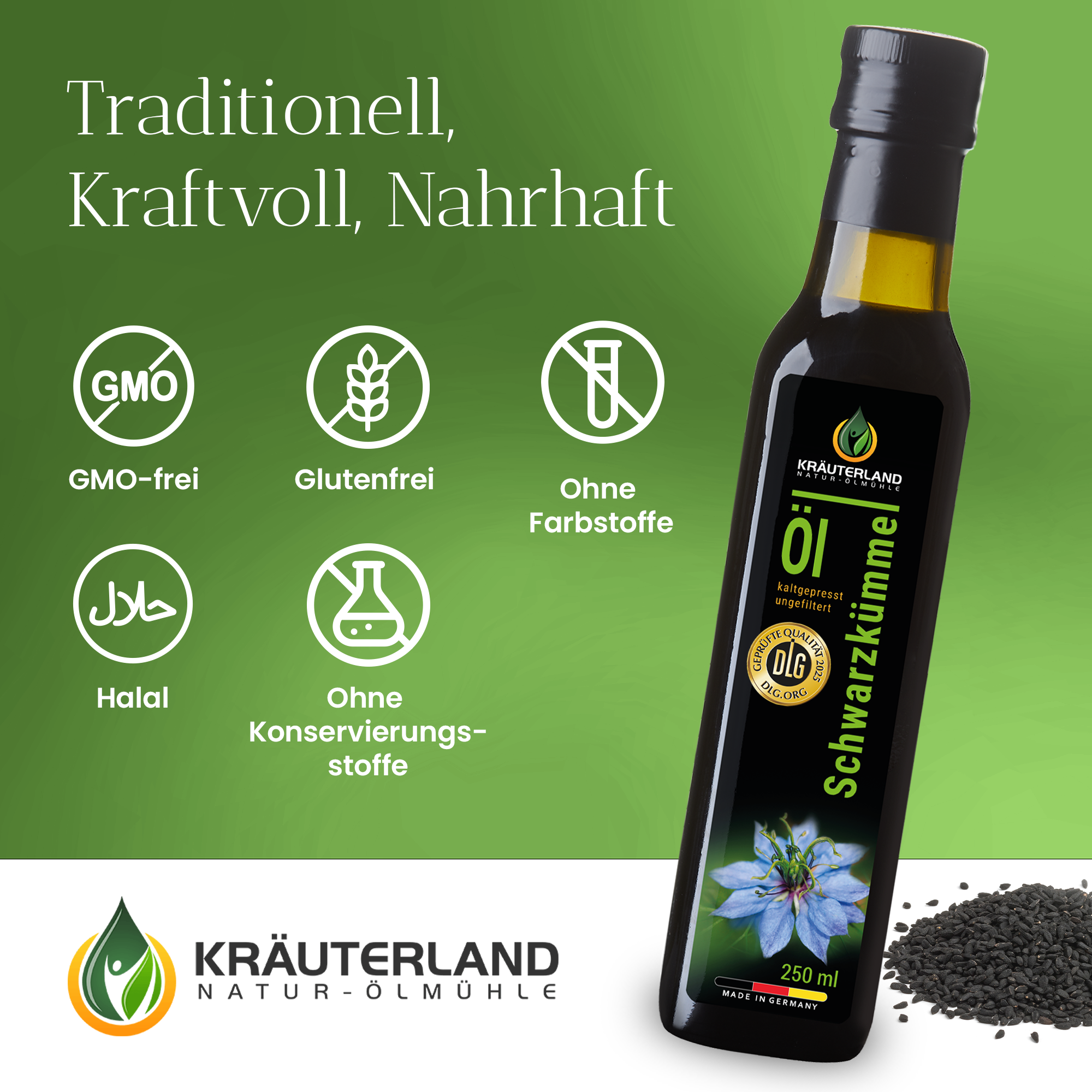 Schwarzkümmelöl ungefiltert 250 ml Qualitätsmerkmale