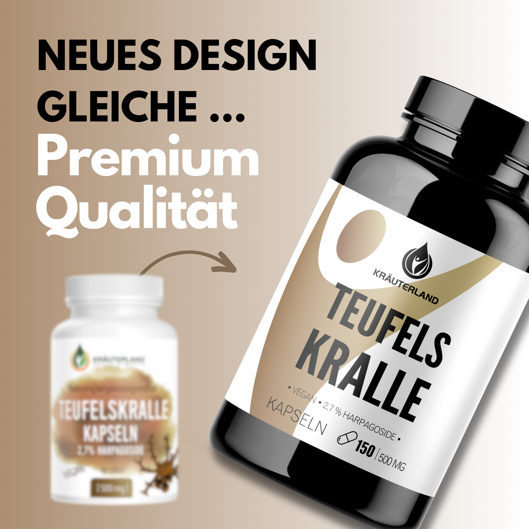 Teufelskralle Kapseln 150 Stück Neues Design Teufelskralle Kapseln 150 Stück Neues Design
