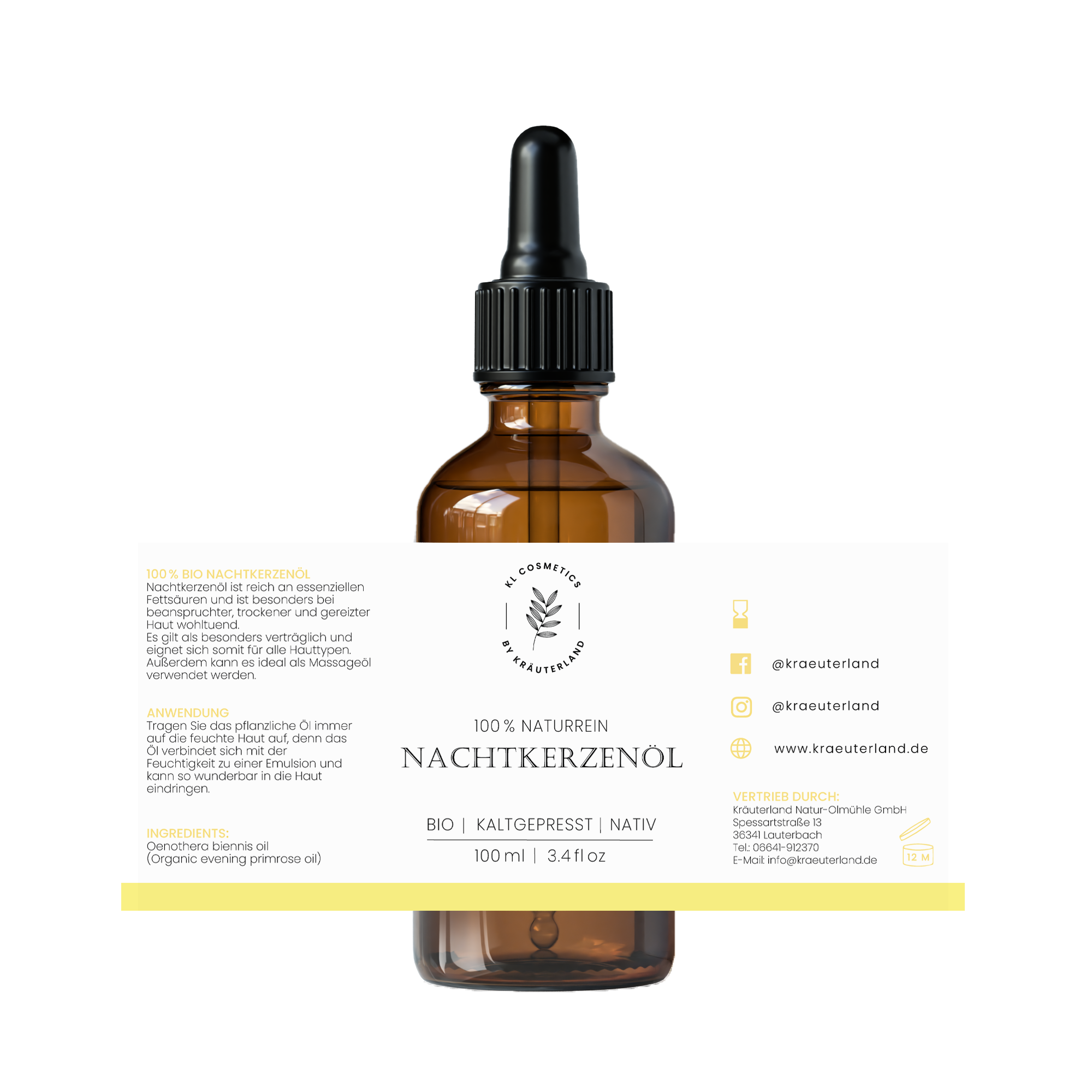 Nachtkerzen-Hautoel-Etikett