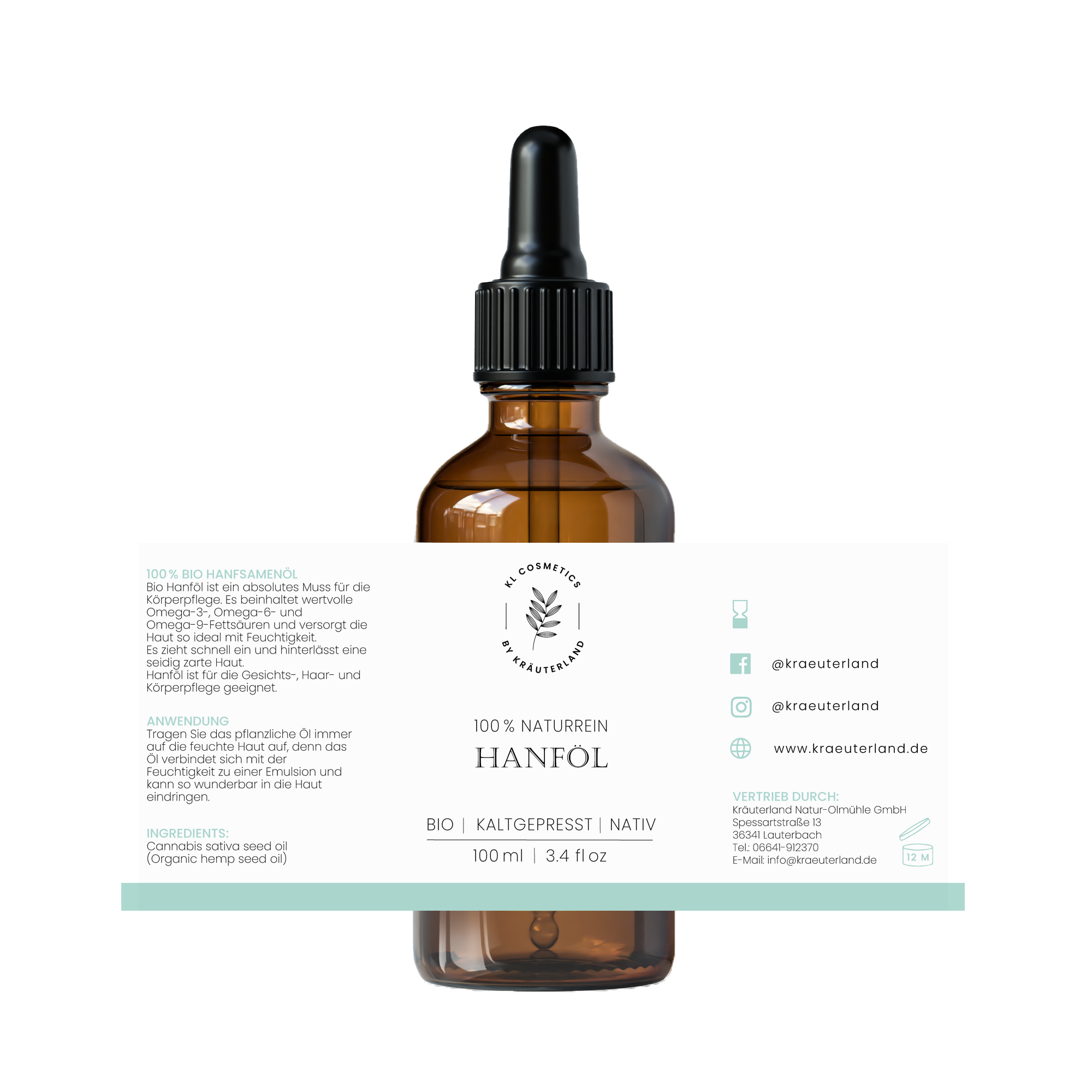 Hanf Hautöl Etikett