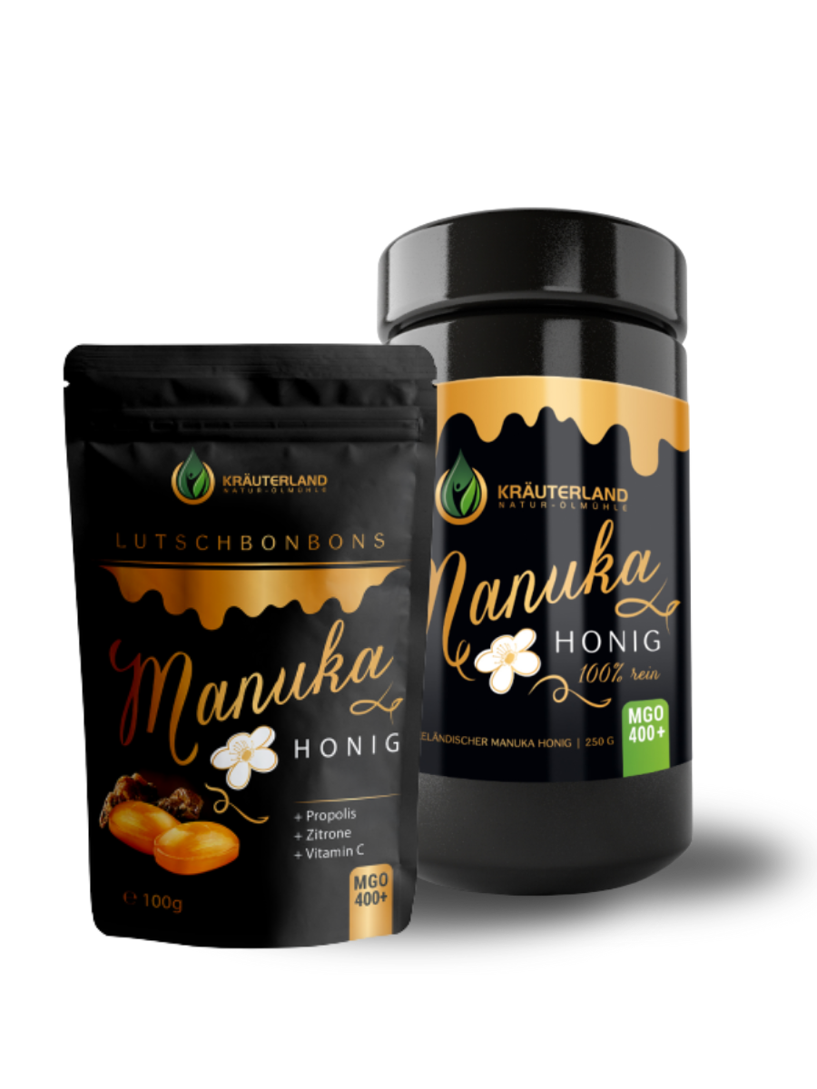 Set Manuka Honig MGO 400+ 250g & Bonbons 100g Set Manuka Honig MGO 400+ 250g & Bonbons 100g
