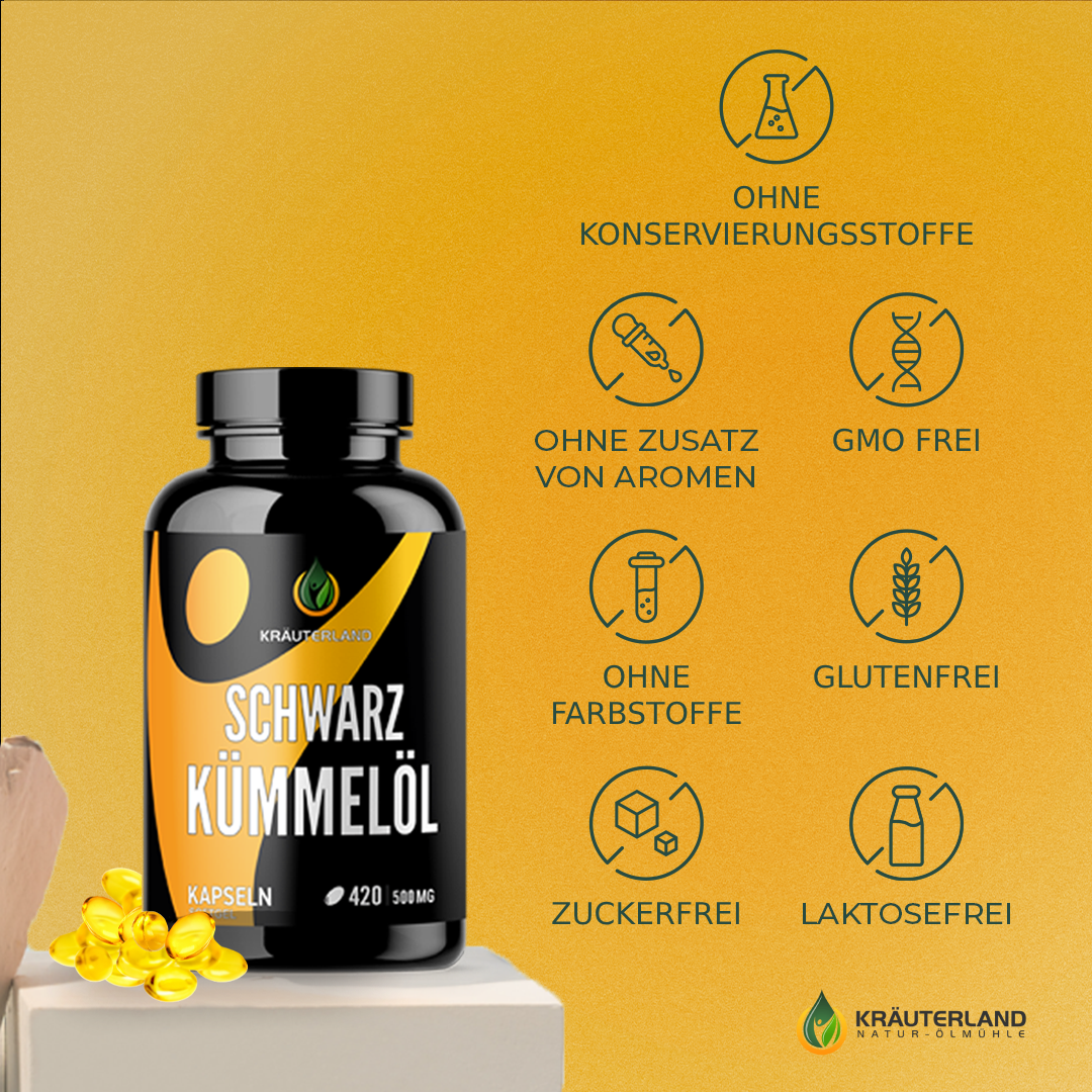 Schwarzkümmelöl Kapseln 420 Qualitätsmerkmalen Schwarzkümmelöl Kapseln 420 Qualitätsmerkmalen