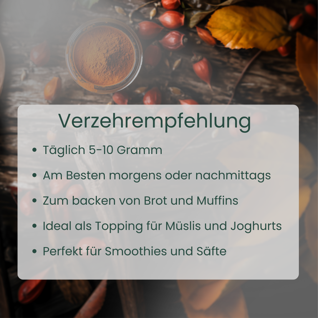 Hagenbuttenpulver Verzehrempfehlung
