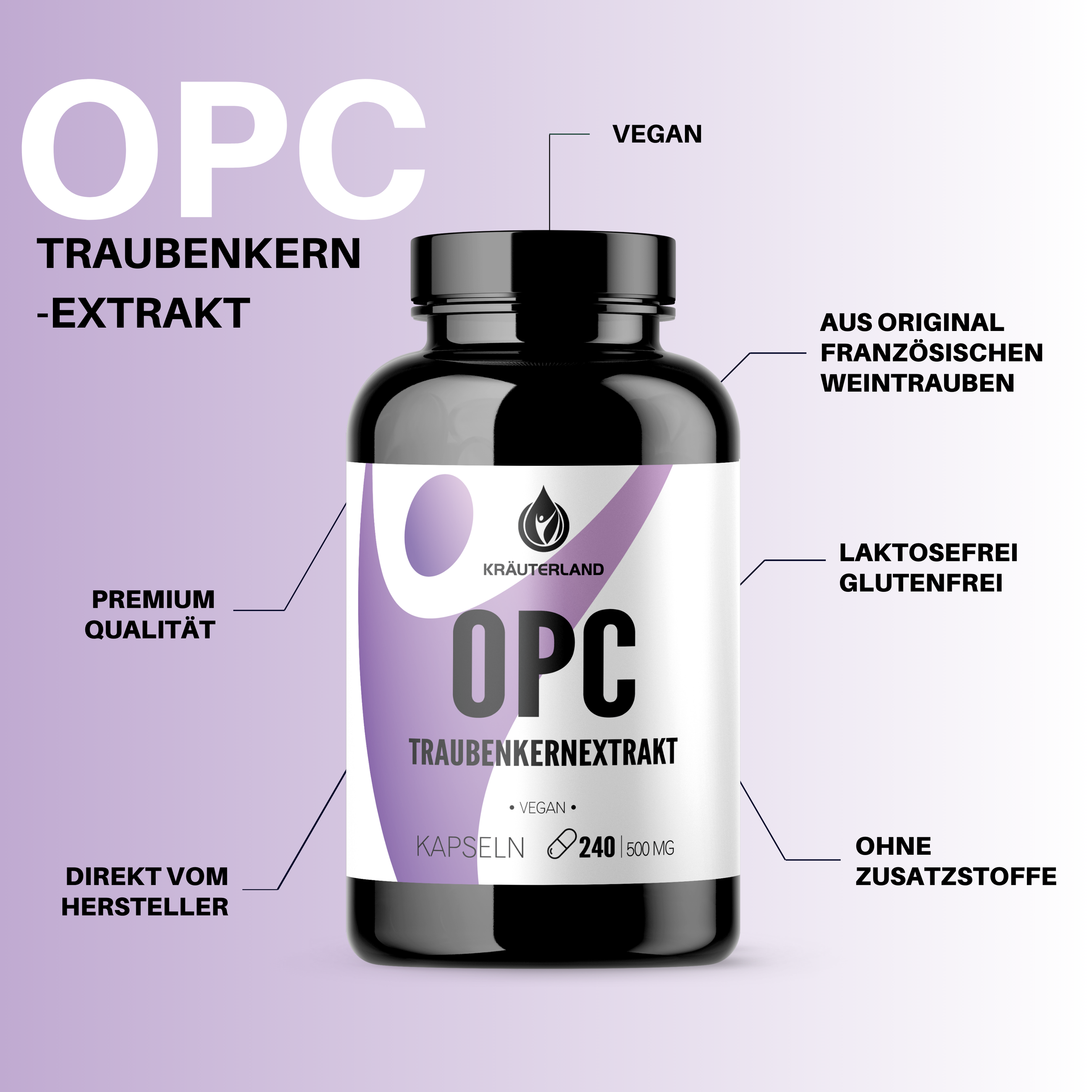Eigenschaften von OPC Kapseln 240 Stück Eigenschaften von OPC Kapseln 240 Stück
